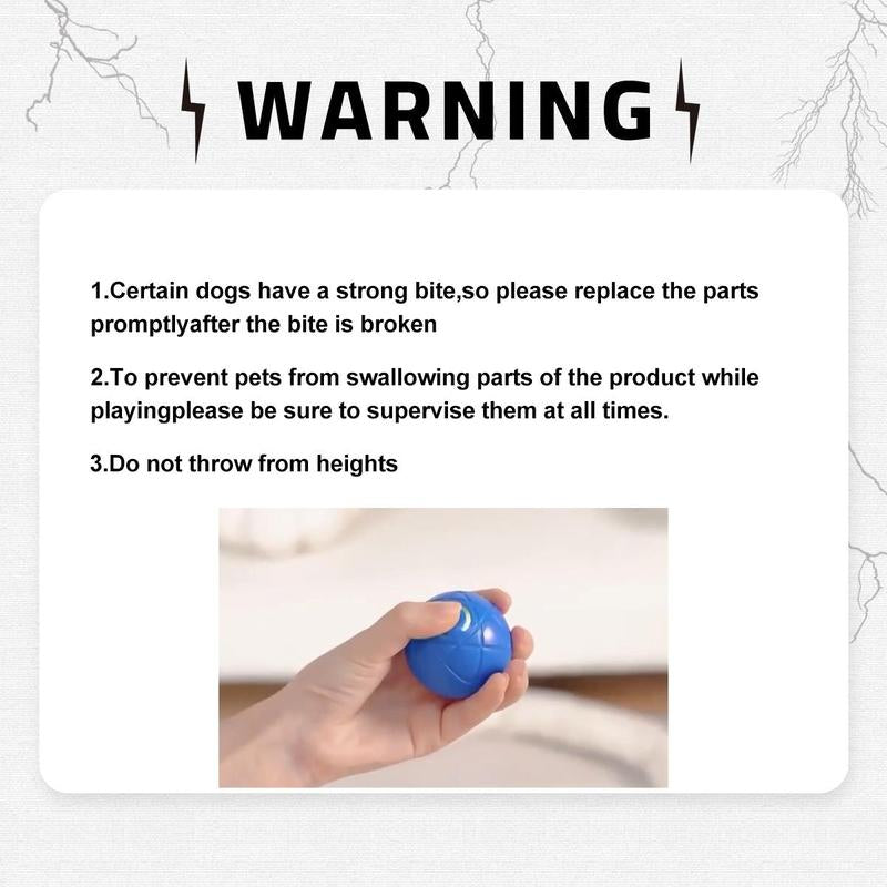 Interactive Gravity Bounce Dog Toy, Durable Chew Ball with Auto Tease, Rechargeable Lithium Polymer Battery, Dog Self-Entertainment Motorized Pet Toys, Dog Accessories, Dog Stuff