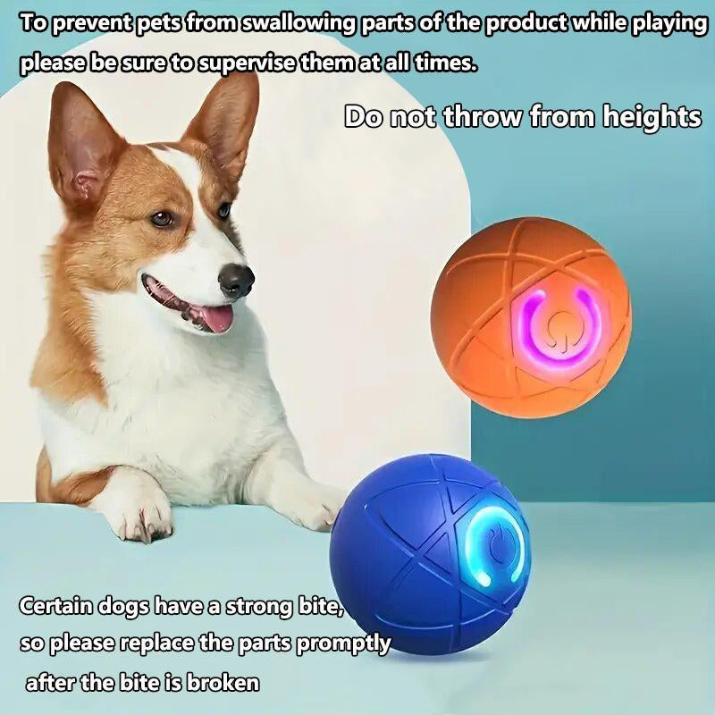 Interactive Gravity Bounce Dog Toy, Durable Chew Ball with Auto Tease, Rechargeable Lithium Polymer Battery, Dog Self-Entertainment Motorized Pet Toys, Dog Accessories, Dog Stuff