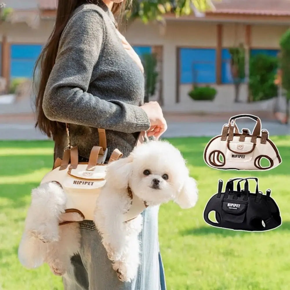 Multifunctional Double Shoulder Dog Carrier Backpack Breathable Washable Pet Strap Artifact Adjustable Dog Outing Bag Outdoor
