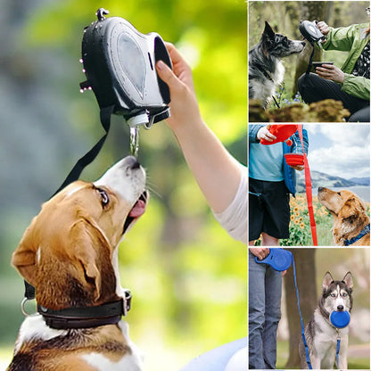 3-in-1 Pet Leash – With Water Bottle & Multi-Color Style