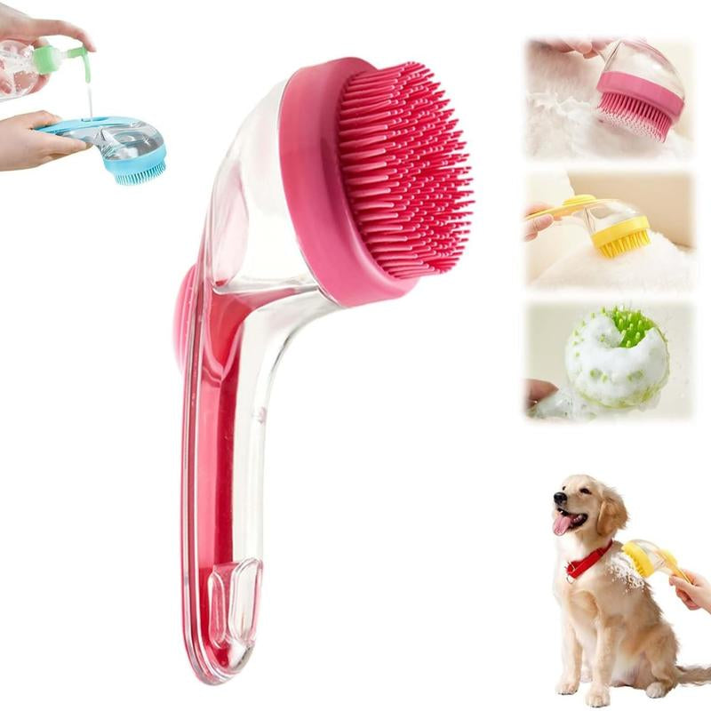 2-in-1 Pet Bath & Grooming Brush – Gentle Cleaning & Fur Care