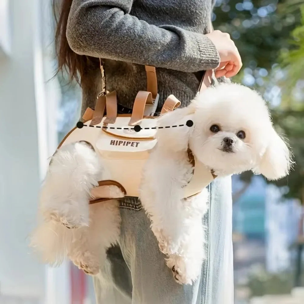 Multifunctional Double Shoulder Dog Carrier Backpack Breathable Washable Pet Strap Artifact Adjustable Dog Outing Bag Outdoor