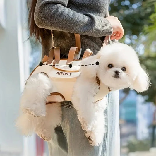 Multifunctional Double Shoulder Dog Carrier Backpack Breathable Washable Pet Strap Artifact Adjustable Dog Outing Bag Outdoor