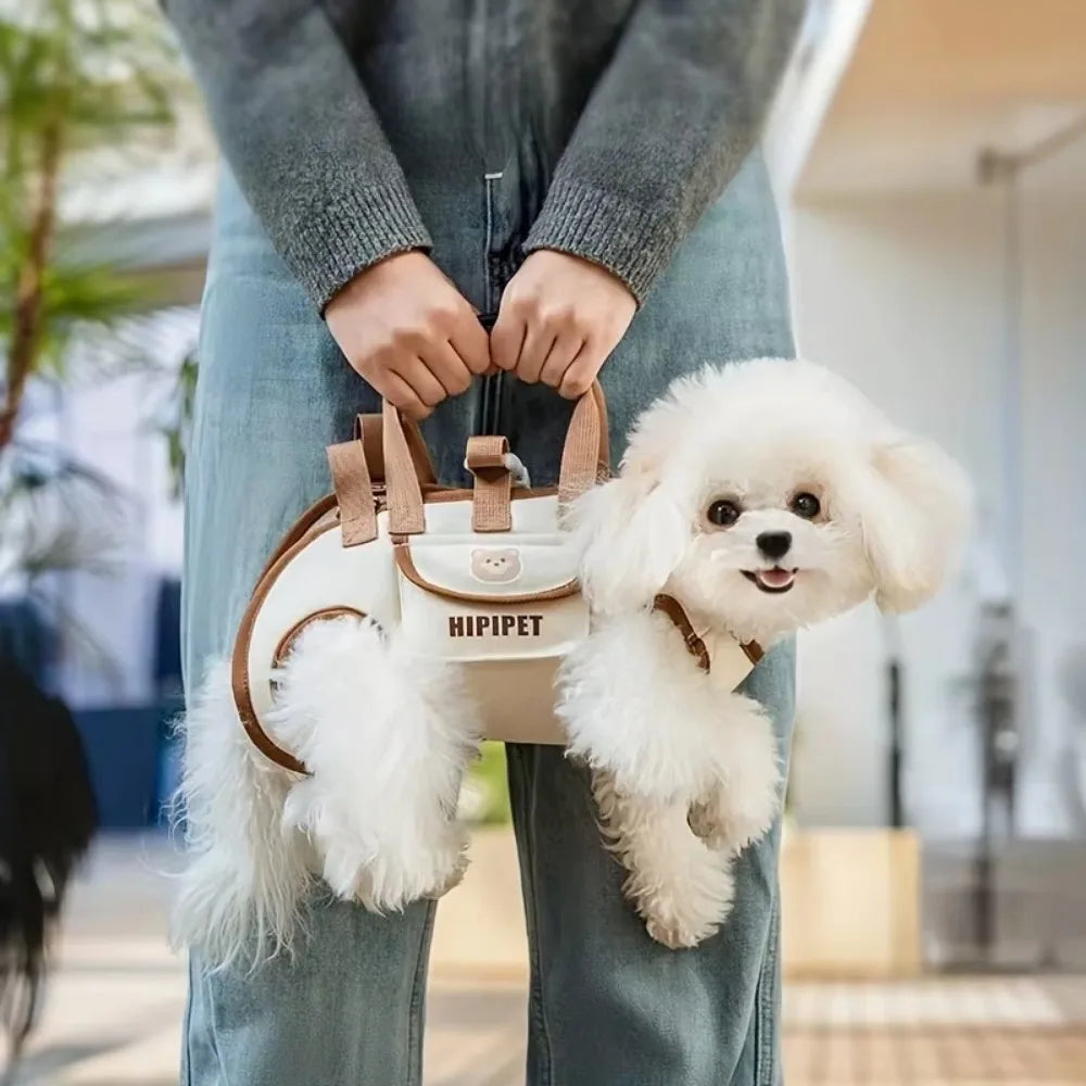 Multifunctional Double Shoulder Dog Carrier Backpack Breathable Washable Pet Strap Artifact Adjustable Dog Outing Bag Outdoor