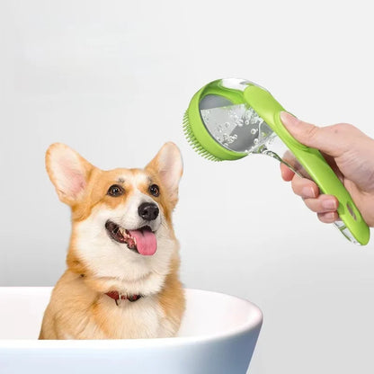 2-in-1 Pet Bath & Grooming Brush – Gentle Cleaning & Fur Care