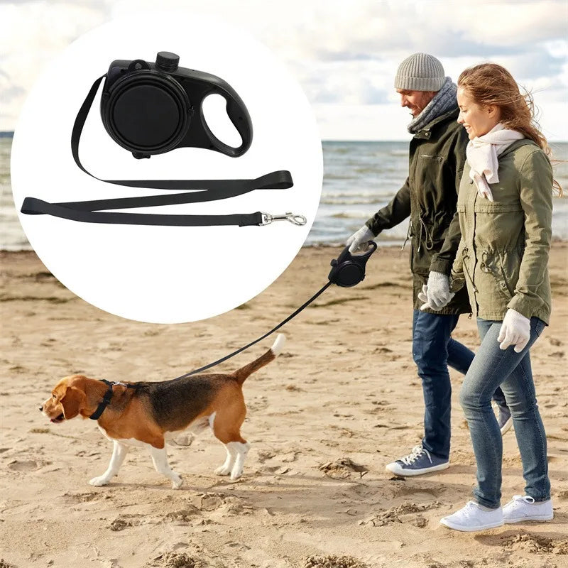 3-in-1 Pet Leash – With Water Bottle & Multi-Color Style