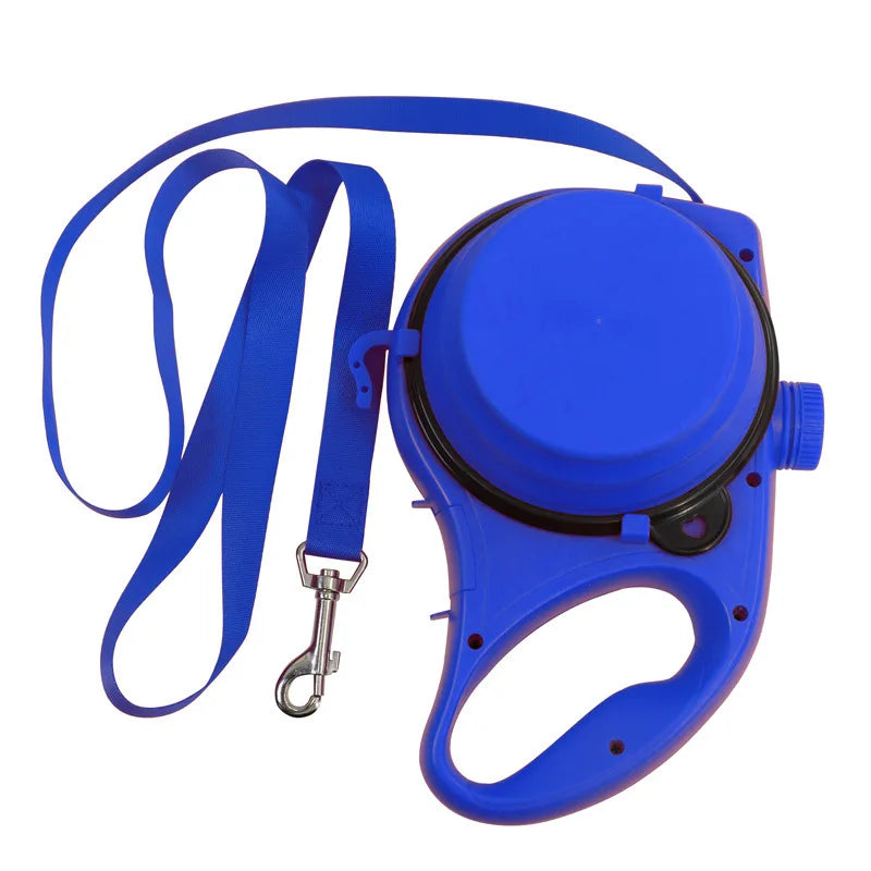 Three-In-One Outdoor Portable Multi-Functional Pet Leash,Wear-Resistant Comes with a Water Bottle,Three-Color Optional Pet Leash