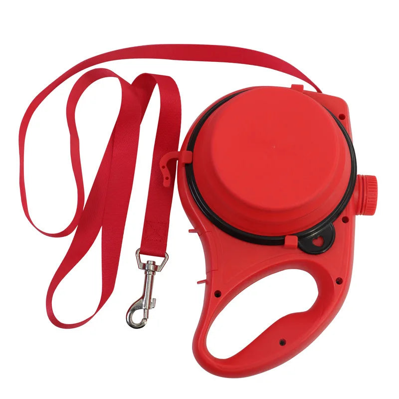 Three-In-One Outdoor Portable Multi-Functional Pet Leash,Wear-Resistant Comes with a Water Bottle,Three-Color Optional Pet Leash
