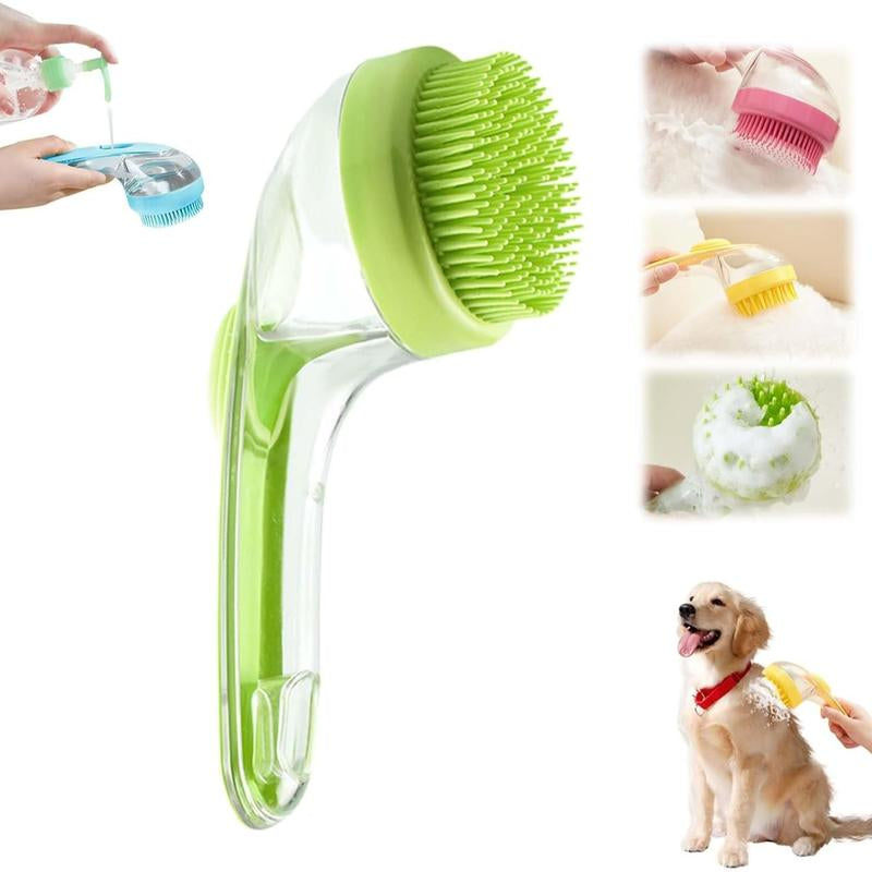 2-in-1 Pet Bath & Grooming Brush – Gentle Cleaning & Fur Care