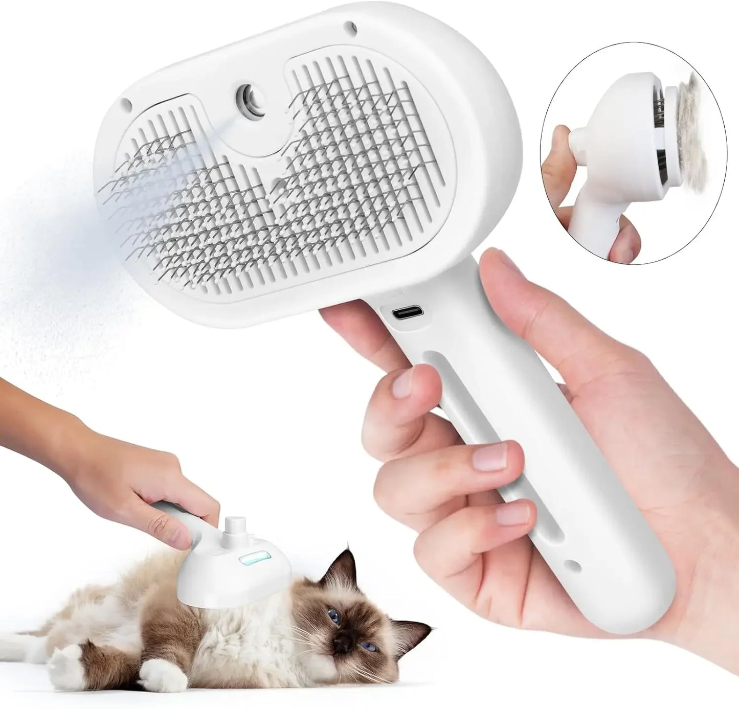 Pet Spray Hair Comb – 2-in-1 Grooming & Hair Remover for Cats & Dogs