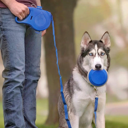 3-in-1 Pet Leash – With Water Bottle & Multi-Color Style