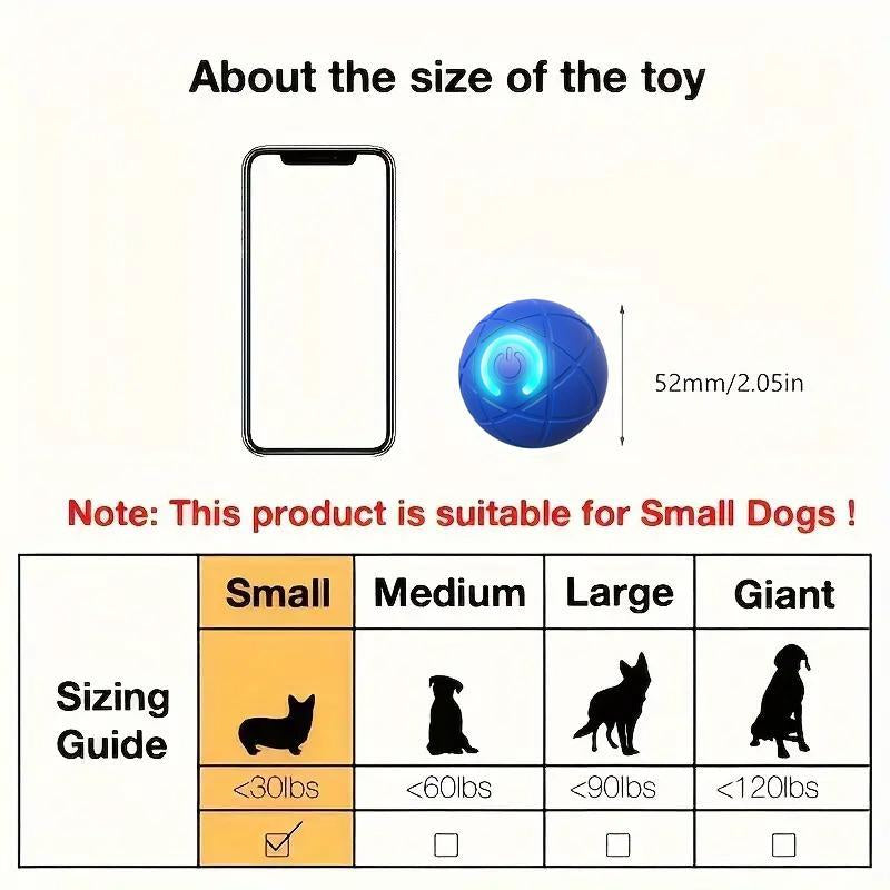 Interactive Gravity Bounce Dog Toy, Durable Chew Ball with Auto Tease, Rechargeable Lithium Polymer Battery, Dog Self-Entertainment Motorized Pet Toys, Dog Accessories, Dog Stuff