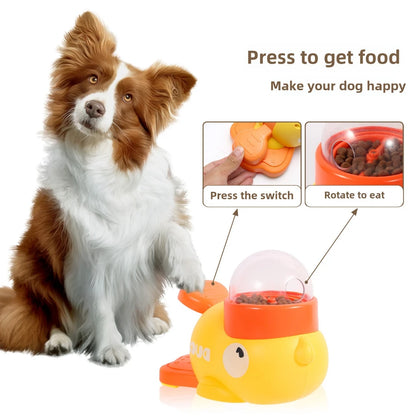 Yellow Duck Interactive Dog Food Dispenser Feeder for Cats Puzzle Durable Plastic Training Toys Cat Snack Feeding and Water Pet